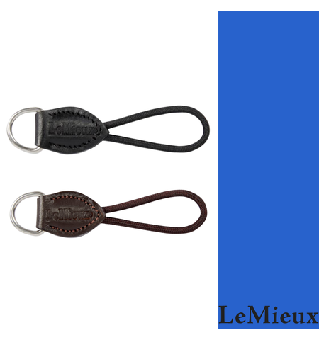 LeMieux D-Ring Estensore Sella Mezzo Pad: Pelle E Corda Nero/Marrone Per Cavallo
