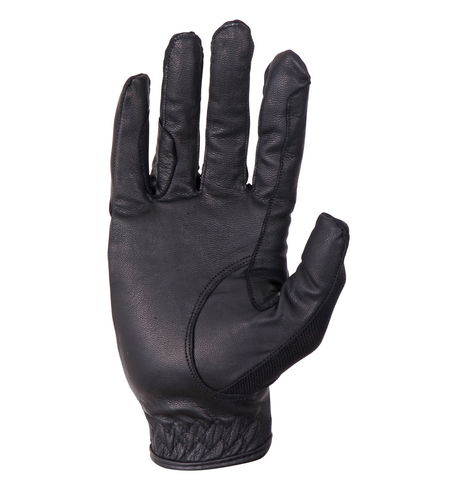 Professional glove with Goat Leather palm to provide perfect grip on the reins.