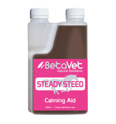 Nutritional herbal feed supplement for horses that are nervous or spooky. Natural equine herbal calming aid.