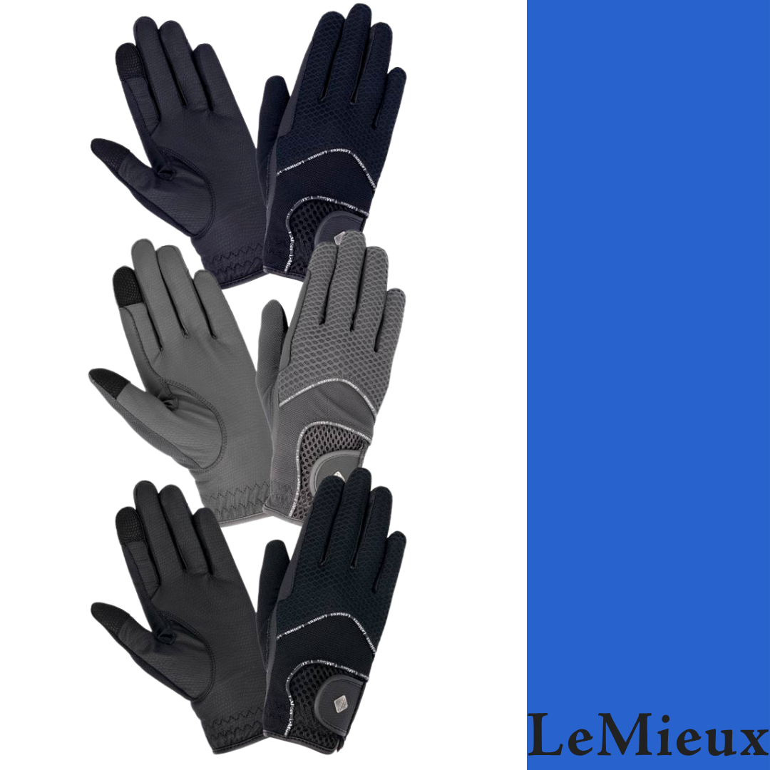 LeMieux 3D Mesh Reithandschuhe Unisex – Super Leicht & Atmungsaktiv Mit Anti-Rutsch-Grip